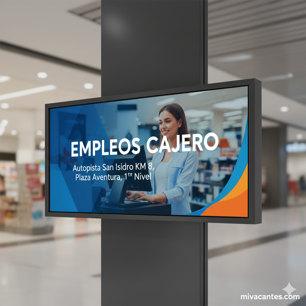 Empleos cajero Autopista San Isidro KM 8, Plaza Aventura