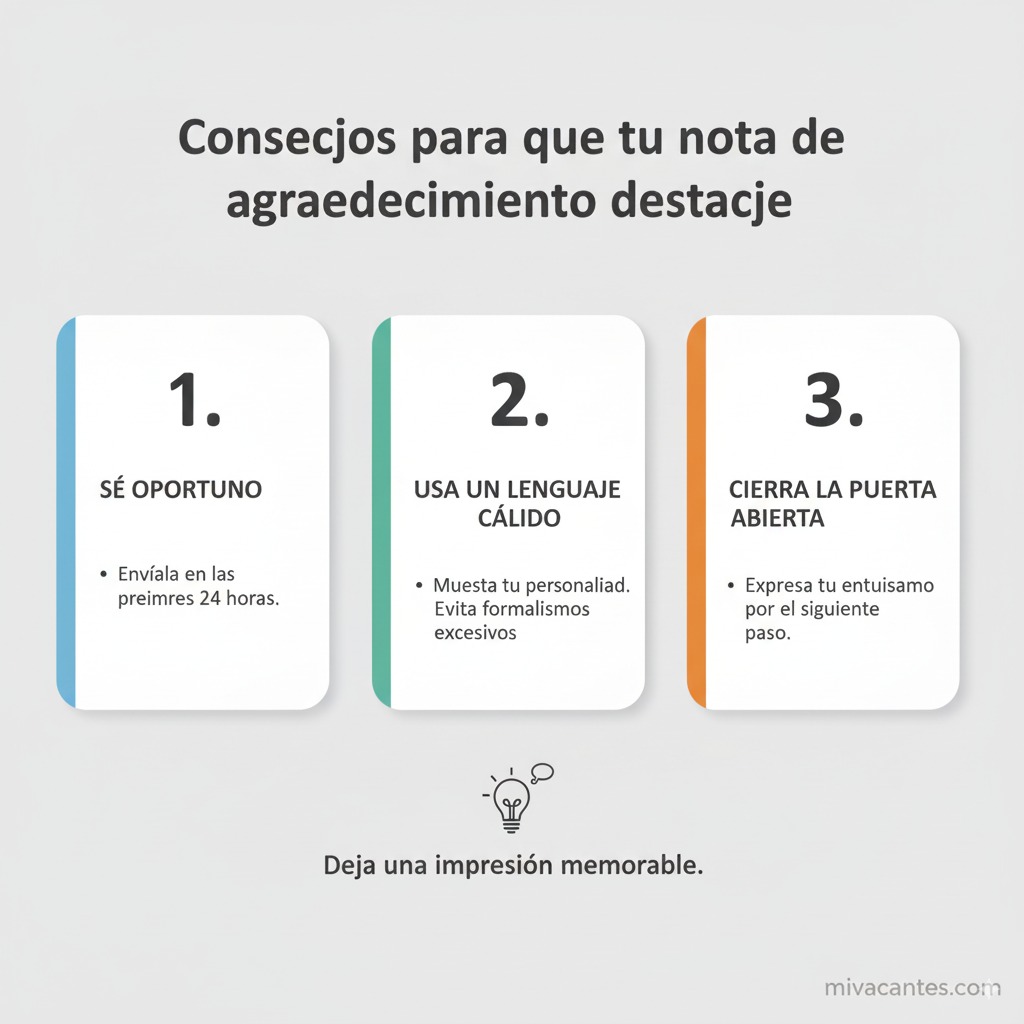 agradecimiento después de una entrevista 